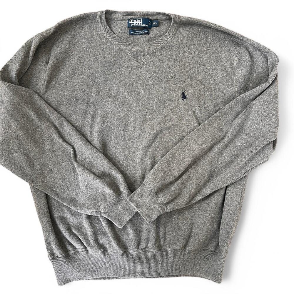 Gray Ralph Lauren crewneck sweater Size XXL 100% Cotton